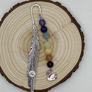 Marque page pierres naturelles Plume & Cygne